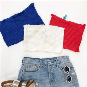 Boutique blue crop top